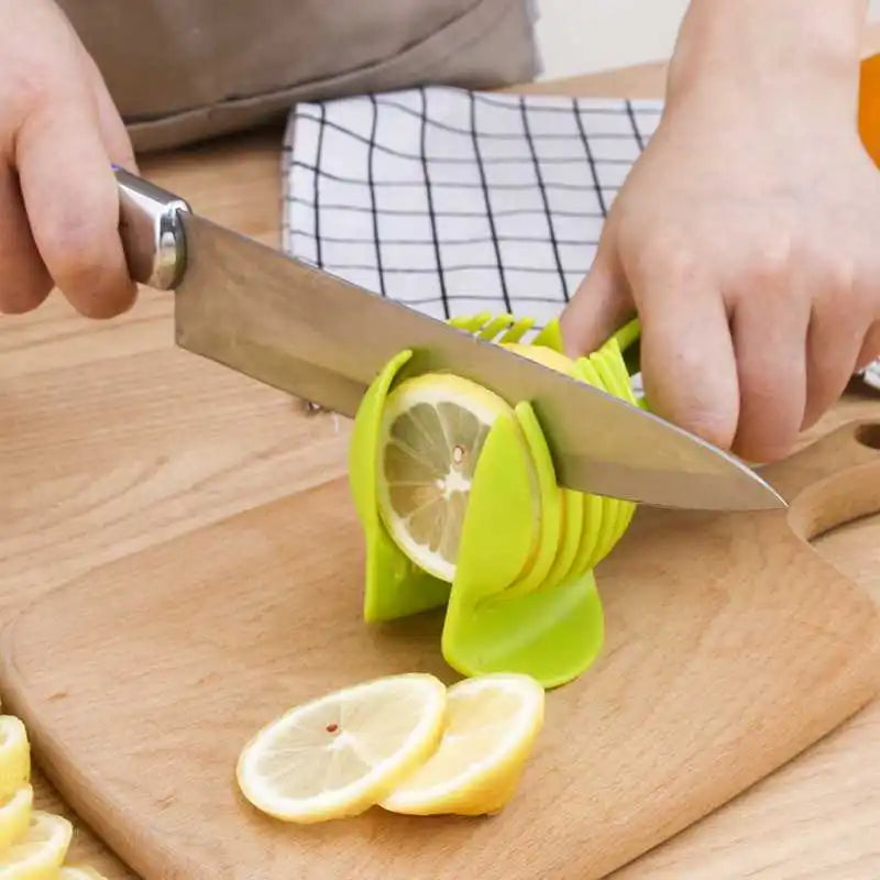 Handheld Fruit & Vegetable Slicer Clip | Lemon Tomato Cutter