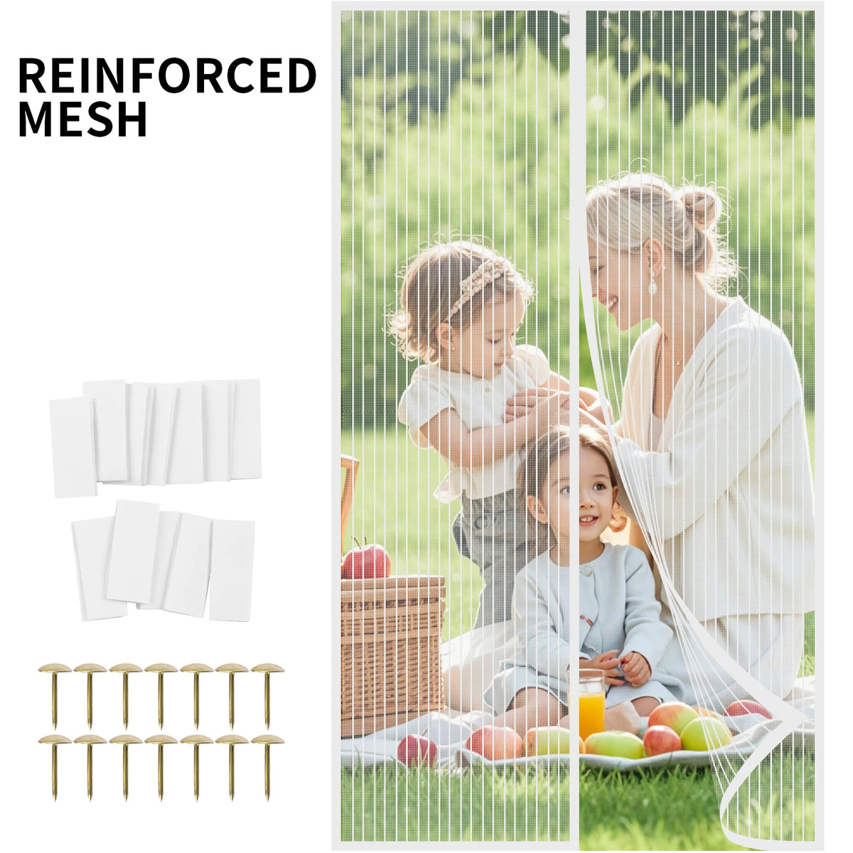 Magnetic Mosquito Screen Door Curtain – Auto-Close Mesh Net