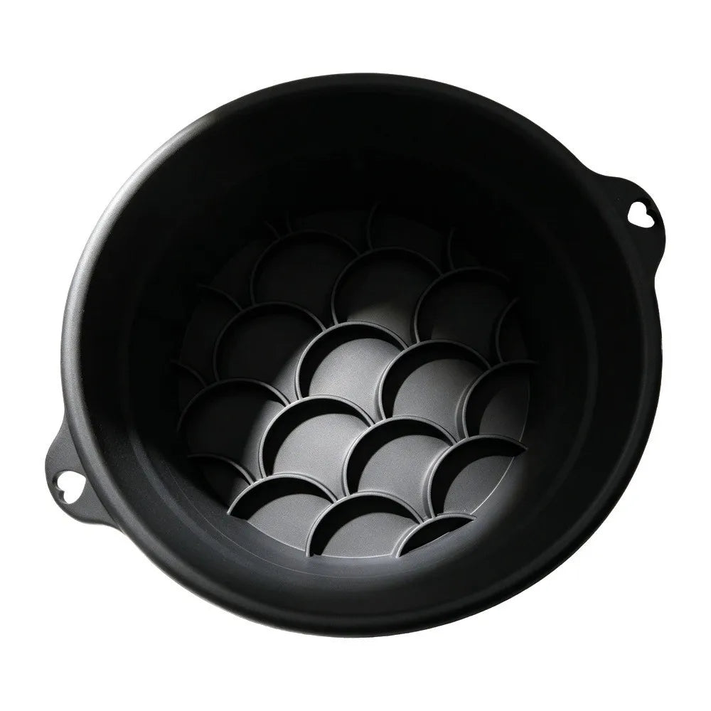 Foldable Silicone Face Ice Bath Bowl with Built-In Ice Tray