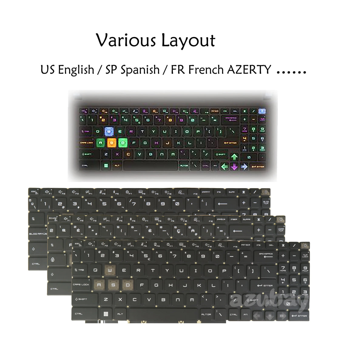 Per-Key RGB Keyboard for MSI Vector 17 HX A13V A14V Replacement