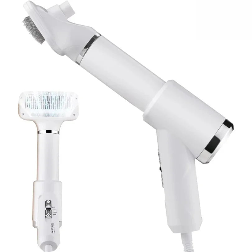 VIBE Pet Hair Dryer Steam Brush – Anti-Static Dog & Cat Groomer