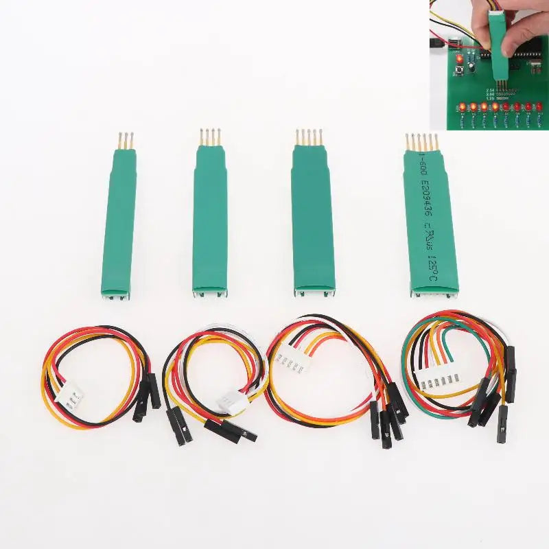 Spring Test Probe Kit 2.54mm 2.0mm 3P–6P for STM32 STM8 STC