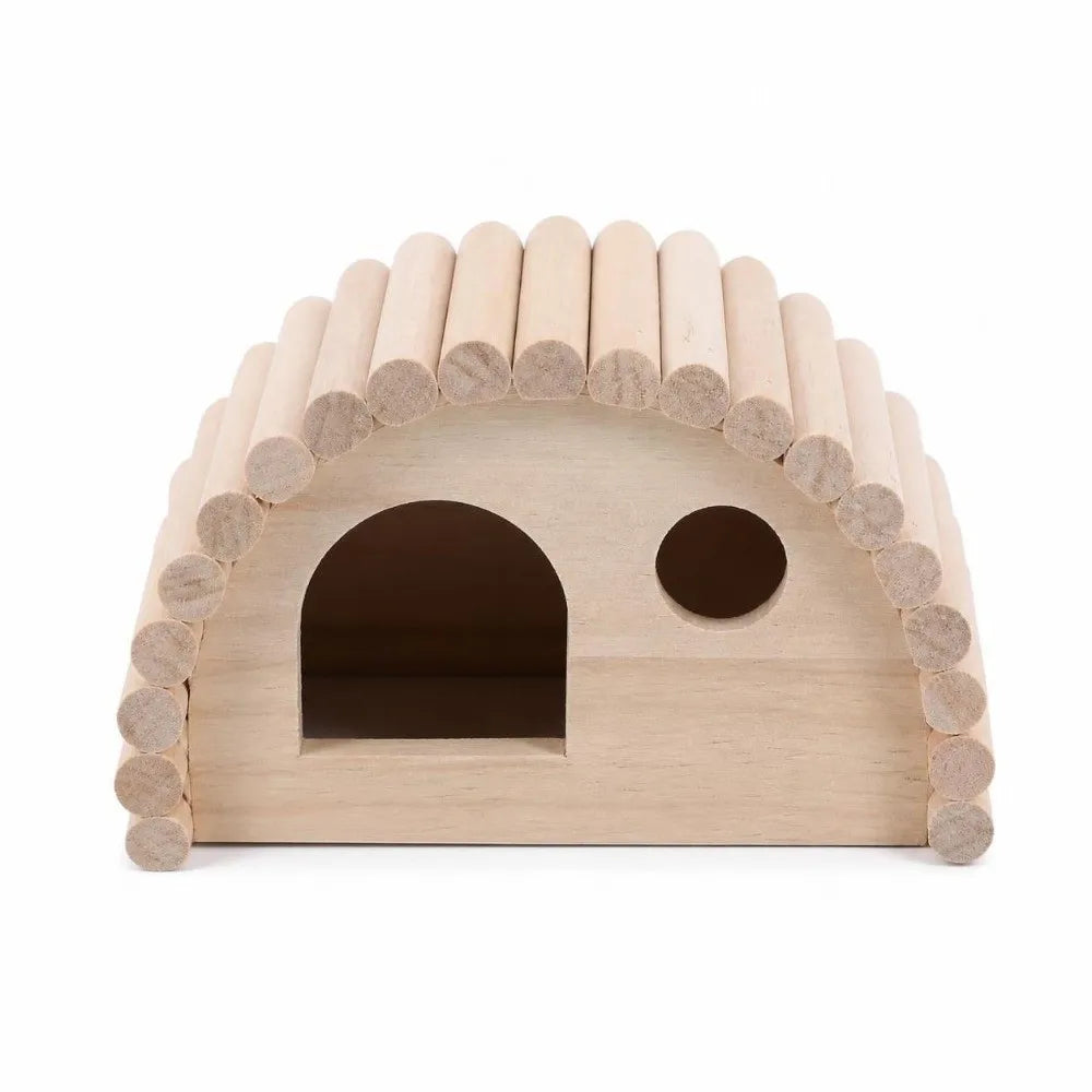 Arch Handcrafted Wooden Hamster House – Small Pet Hideout