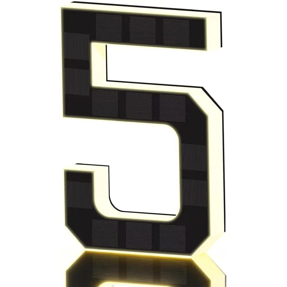Solar LED House Numbers 6.7" IP44 Waterproof Auto Light-Up