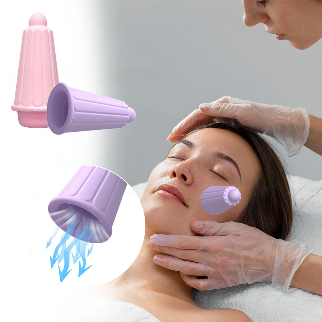 Silicone Facial Cupping Set – Vacuum Massage Cups for Face