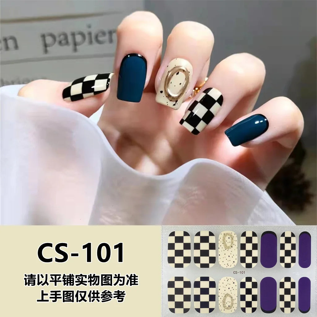 Semi Cured Gel Nail Stickers – Waterproof Self-Adhesive Decals