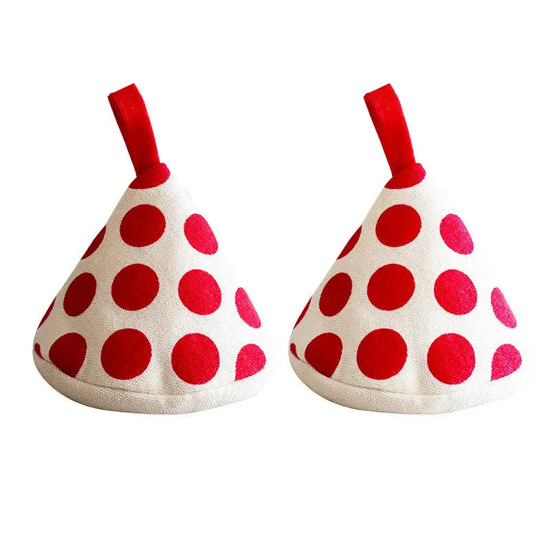 Triangle Pot Lid Handle Cover – Heat Resistant Cotton Grip