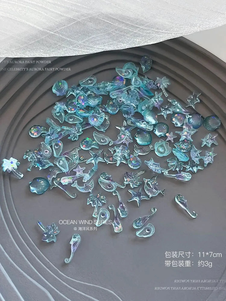 50pcs Kawaii Turtle 3D Flatback Resin Nail Art Charms DIY