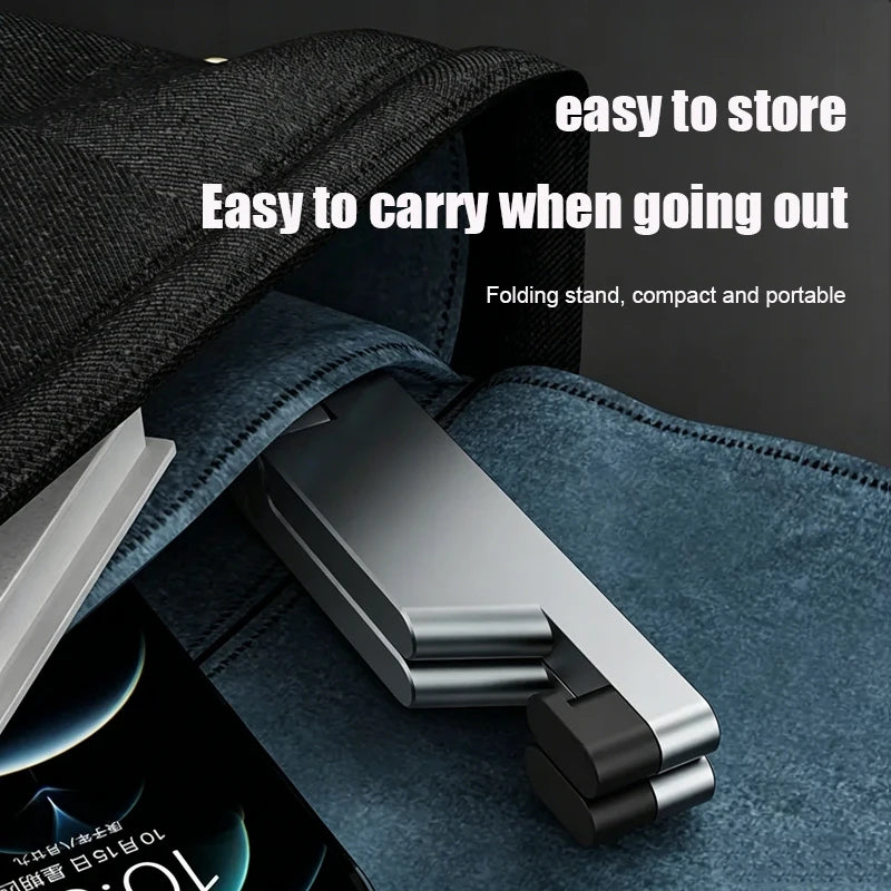 Foldable Aluminum Alloy Phone & Tablet Stand – Mini Desk Holder