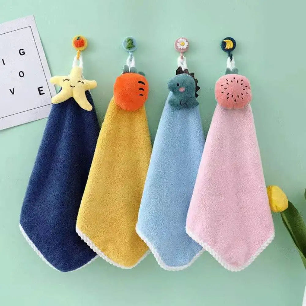 Coral Fleece Microfiber Hanging Hand Towels – Super Absorbent