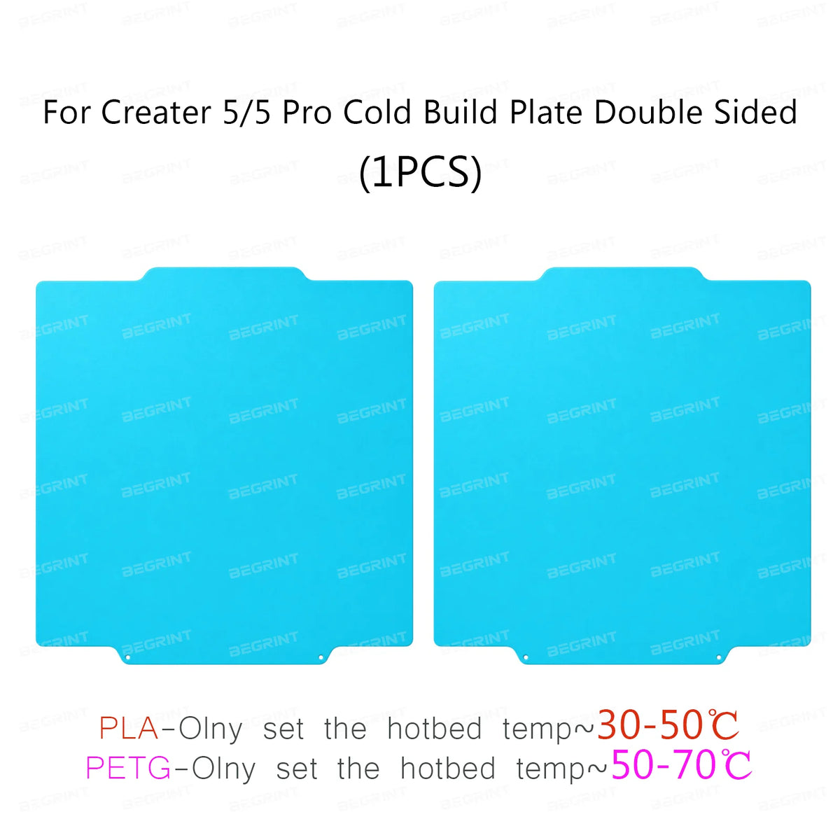 Dual-Sided Magnetic Build Plate for Flashforge Creator 5/5Pro
