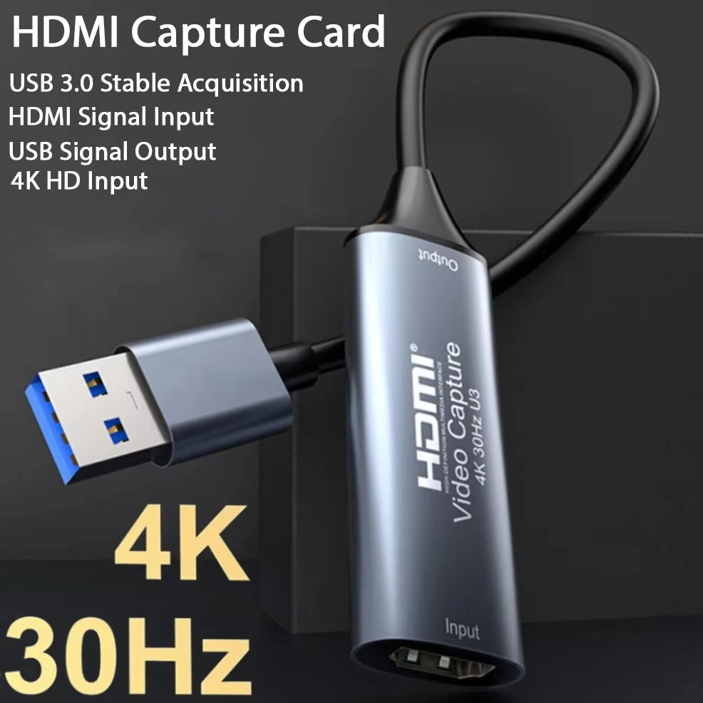 4K HDMI Video Capture Card USB 3.0 for PS5 Xbox Switch