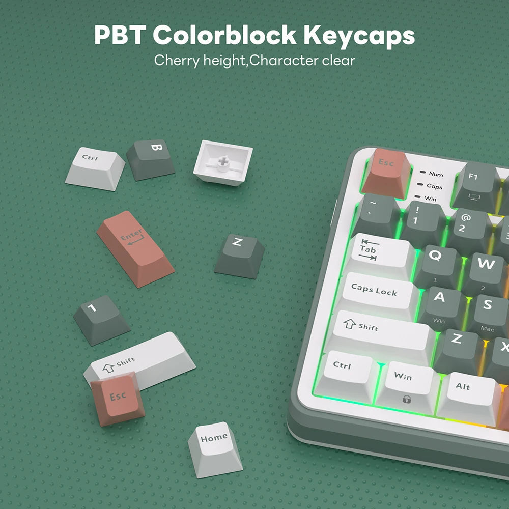 RK Royal Kludge PBT Colorblock Keycaps 98 Keys EN/RU