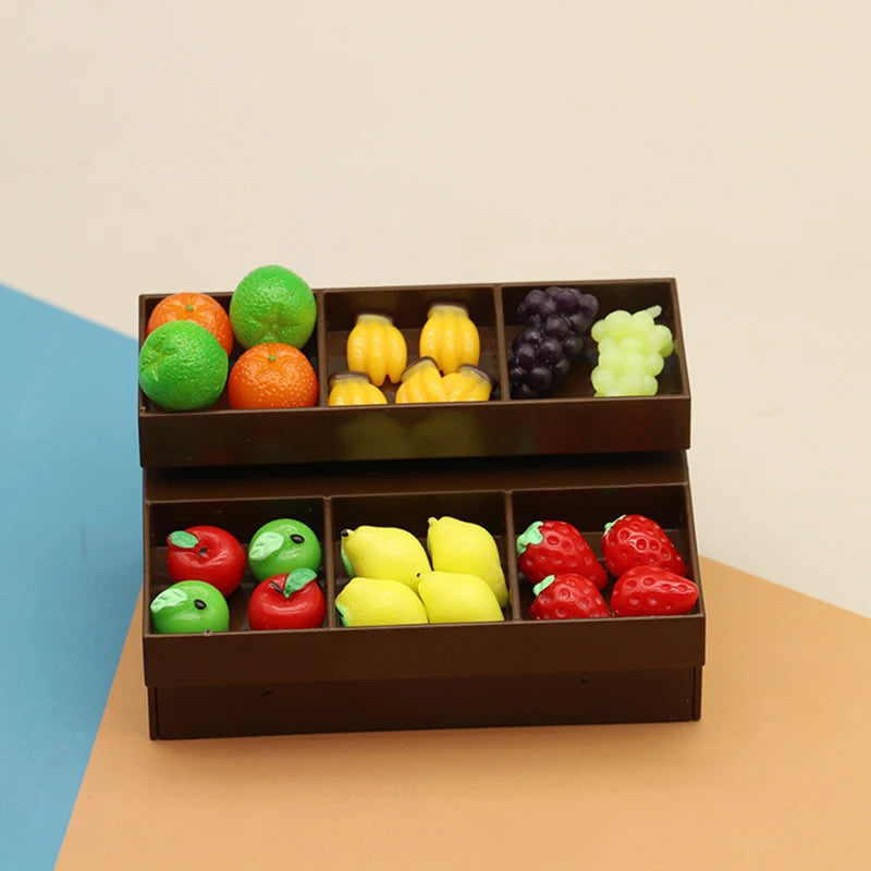 1:12 Dollhouse Supermarket Shelf – Fruit & Vegetable Rack