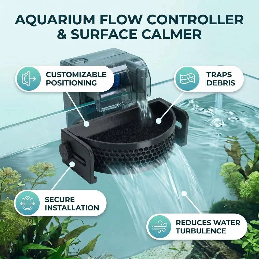HOB Aquarium Filter Baffle Water Surface Calmer Flow Reducer