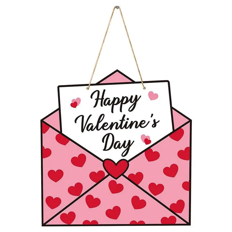 Valentine's Day Envelope Wooden Door Sign – Front Door Decor