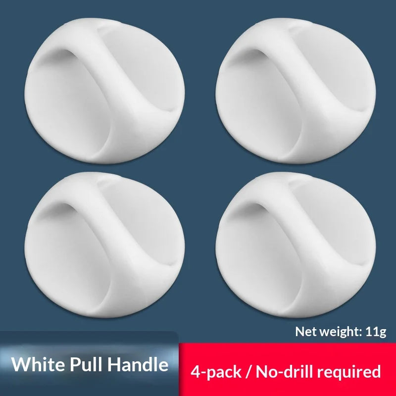 No-Drill Adhesive Cabinet Drawer Handle Self-Stick Pull Knob