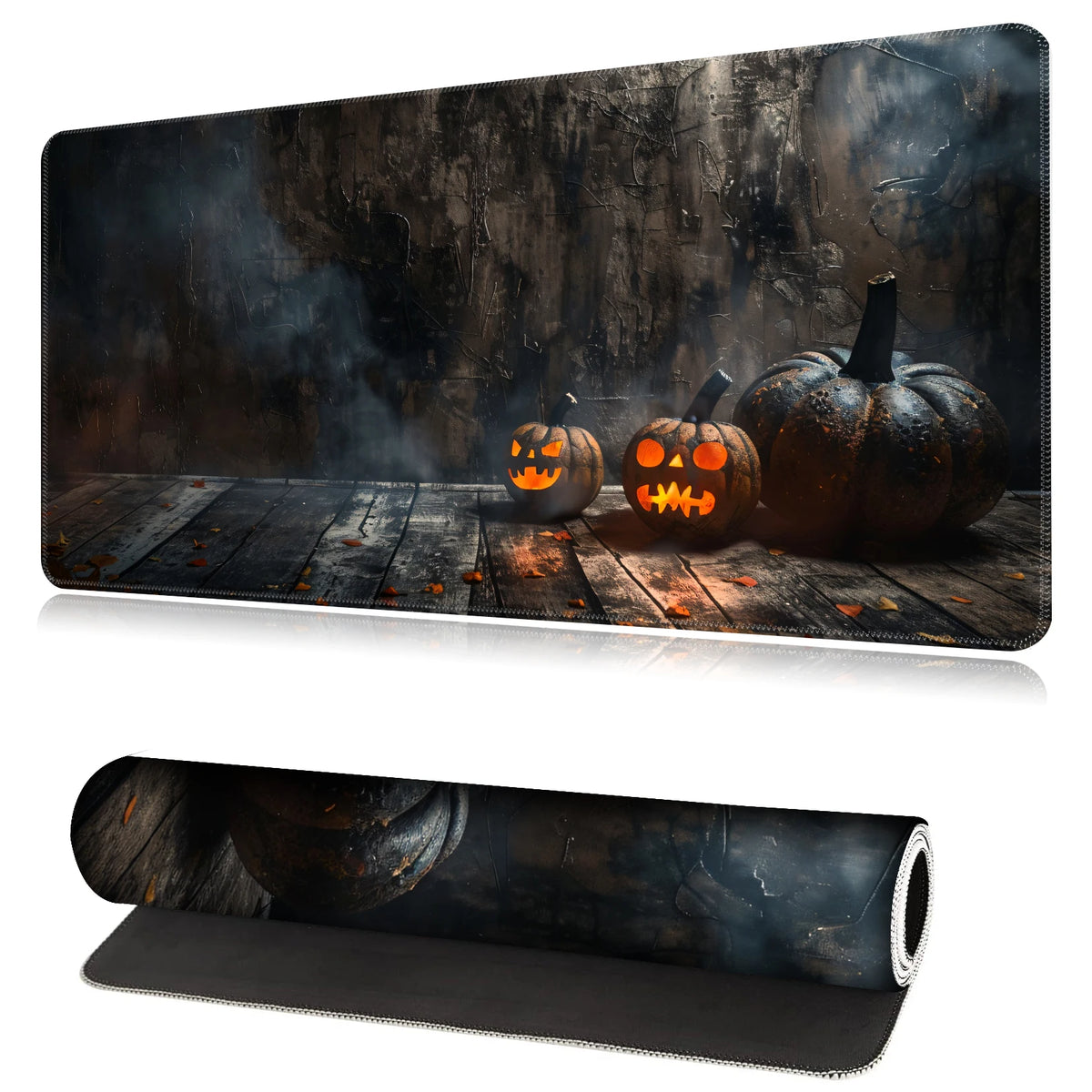 XL Halloween Anime Gaming Desk Mat – Non-Slip Rubber Base