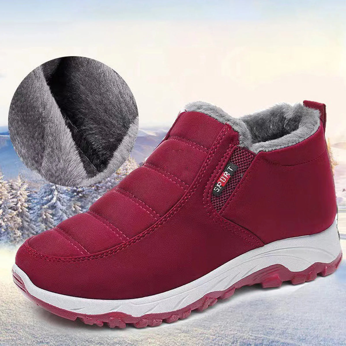 Women's Cotton Snow Boots – Warm Thick Soft Sole Winter Boots