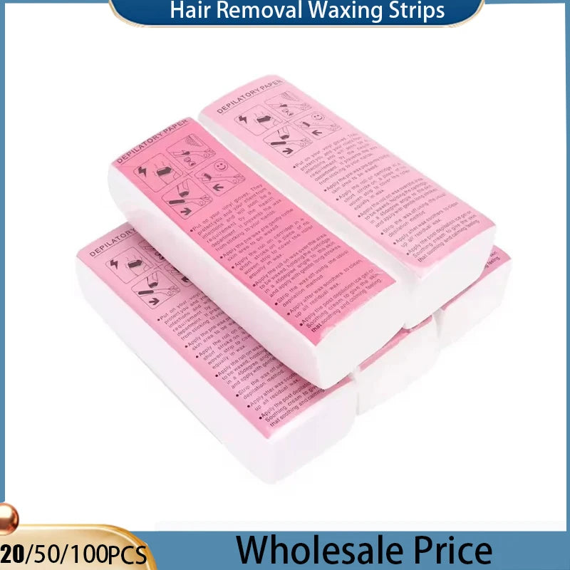 Non-Woven Waxing Strips for Hair Removal – 20/50/100 PCS