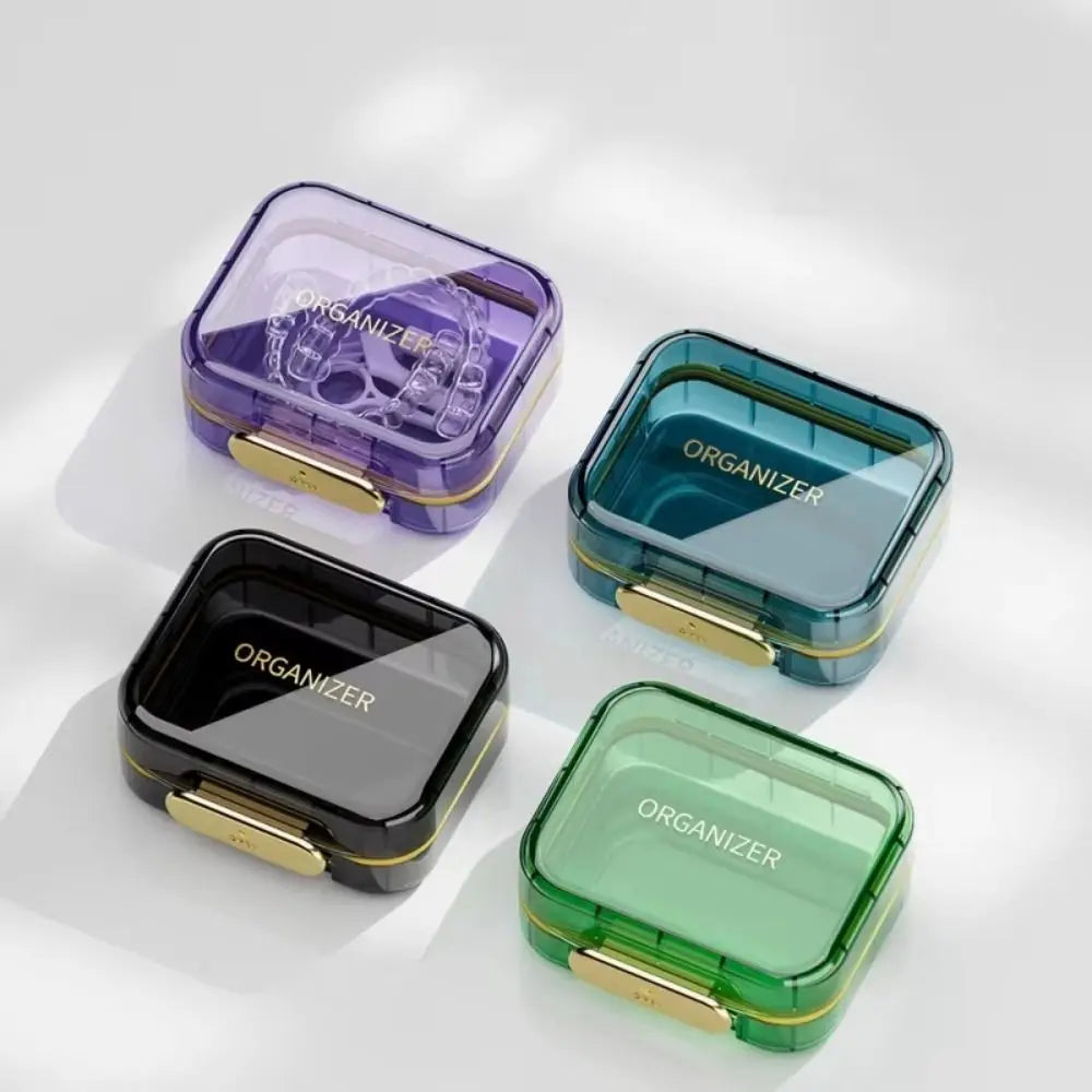 Portable Transparent Retainer & Denture Storage Case