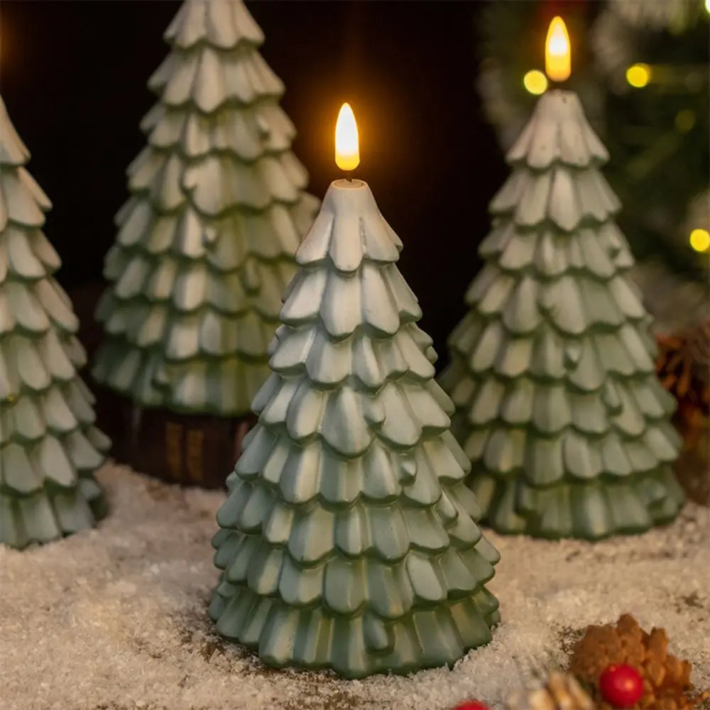 Christmas Tree Flameless LED Candle | 3D Flame Night Light