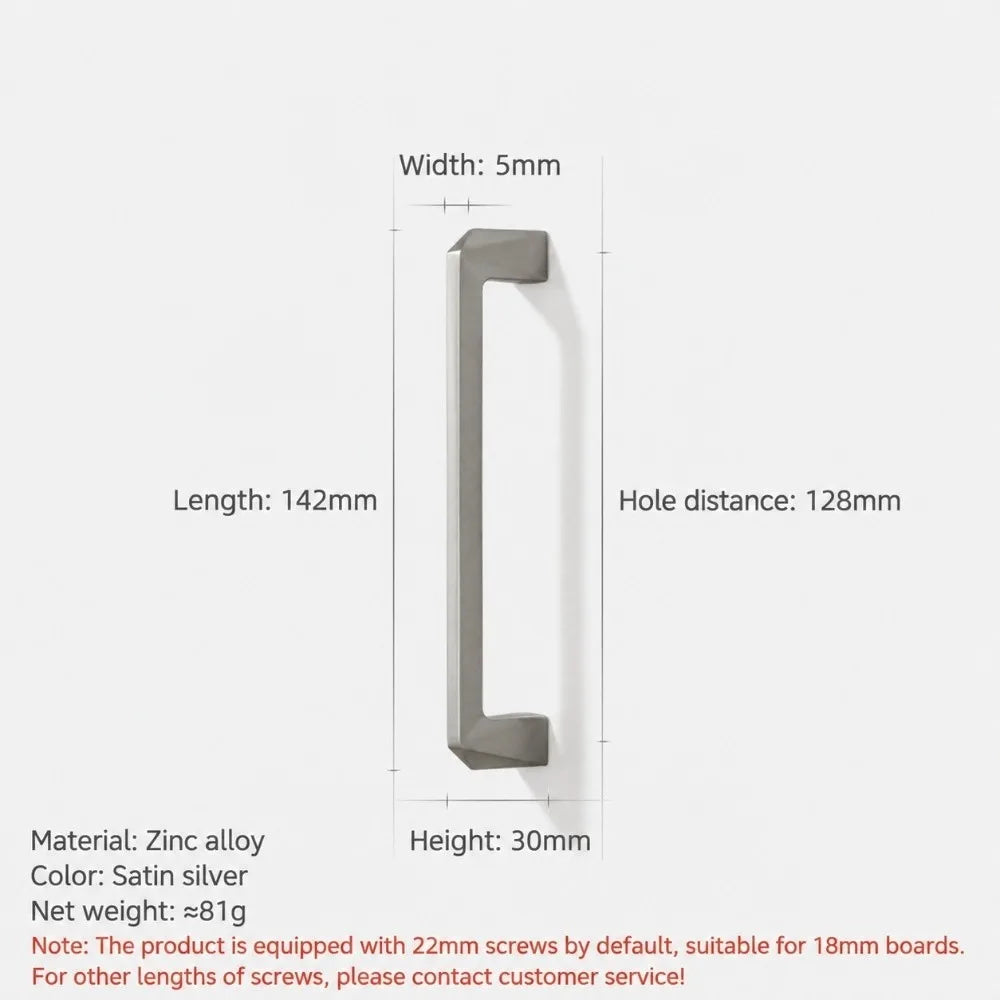 Zinc Alloy Cabinet Door Handle – Brushed Nickel Drawer Knob