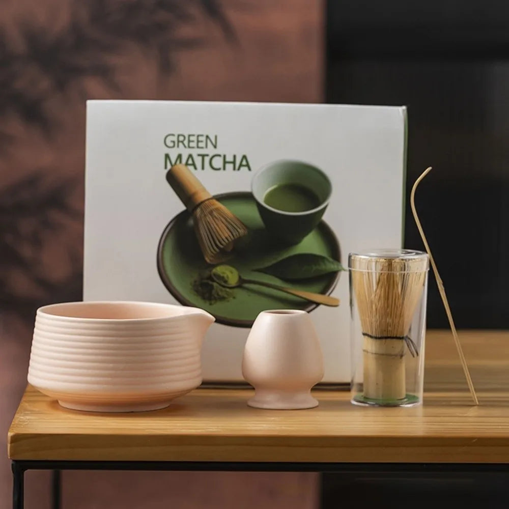 Japanese Matcha Tea Set – Bamboo Whisk, Bowl & Scoop