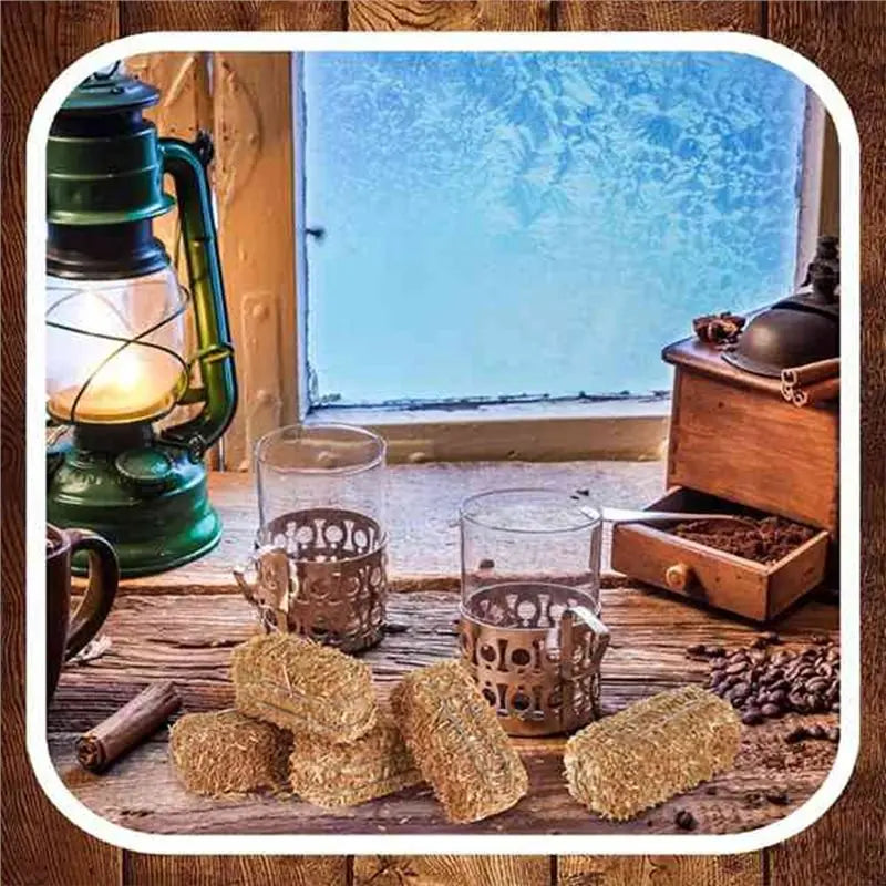 Mini Hay Bales Decor Set of 6 – Rustic Western Party
