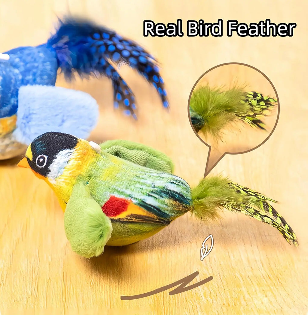 VIBE Cat Bird Toy with Sound – Indoor Cat Enrichment Toy