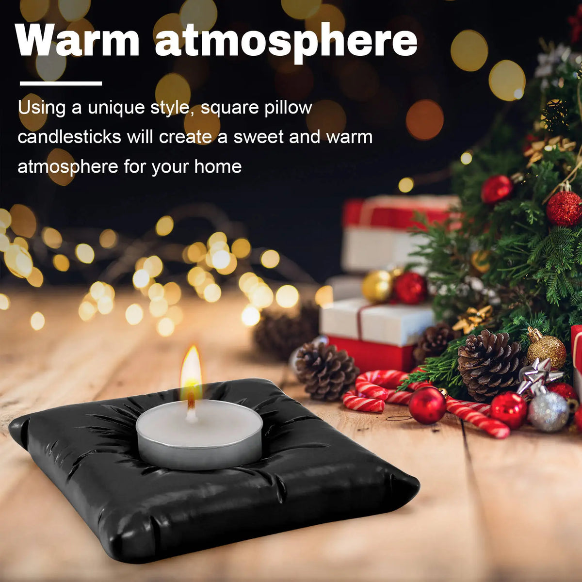 Pillow Shape Resin Candle Holder & Jewelry Storage Tray