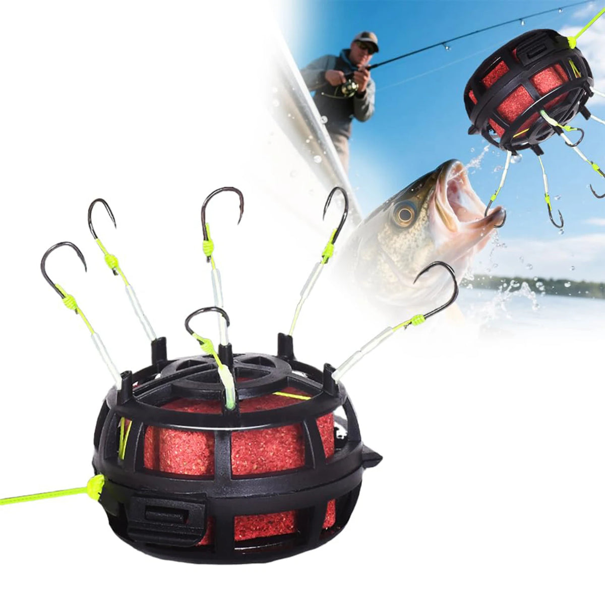 360° Upside-Down Bait Cage Hook | Freshwater & Saltwater