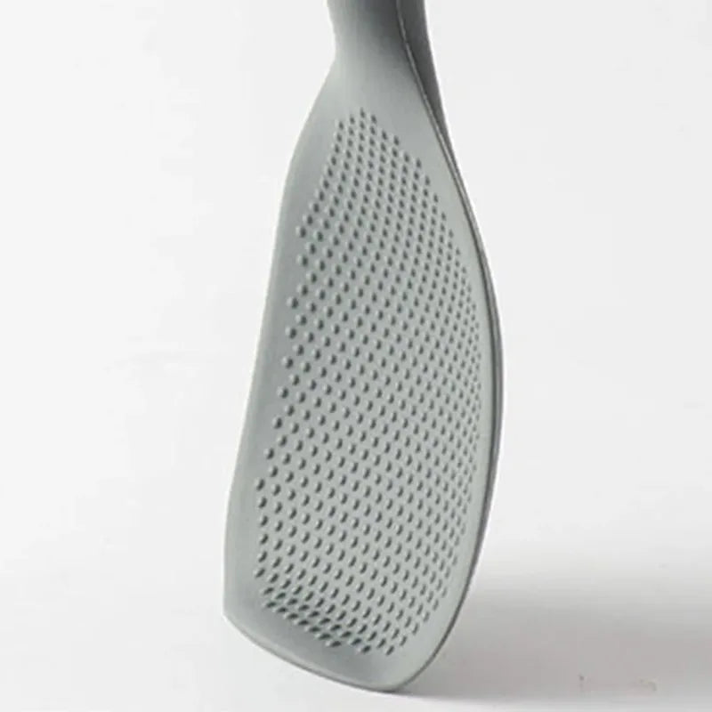 Vertical Silicone Rice Spoon – Non-Stick Wooden Handle
