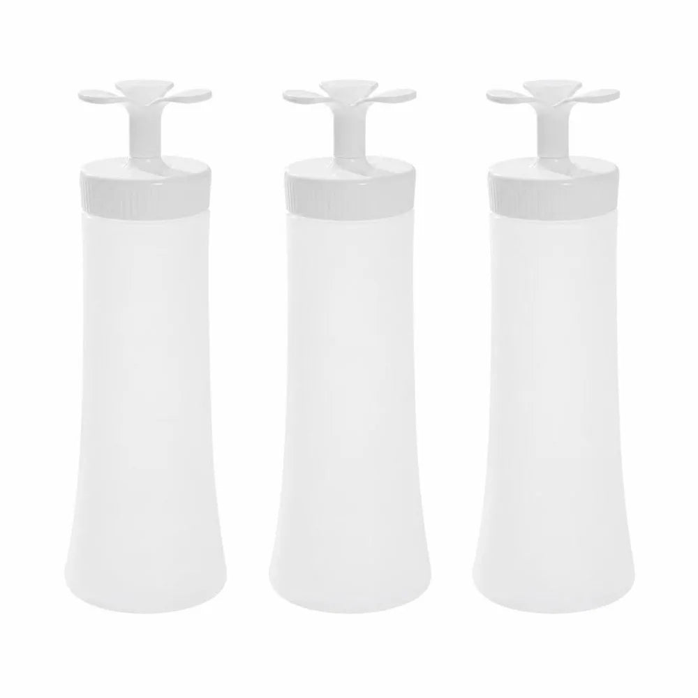 3-Pack 350ml Inverted Squeeze Bottles – Sauce & Oil Dispenser