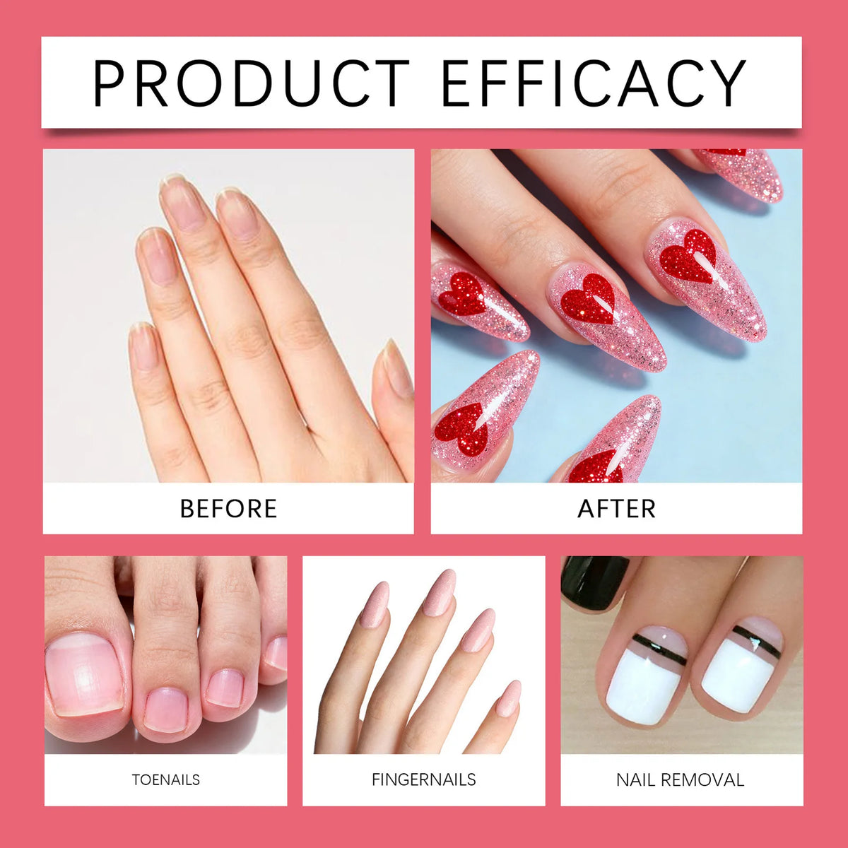 Red Glitter Dip Powder – Shimmer Nail Art, No UV Light Needed