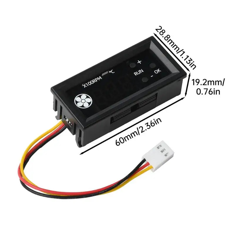 12V 4-Wire PWM Fan Speed Controller – Digital Temp Display