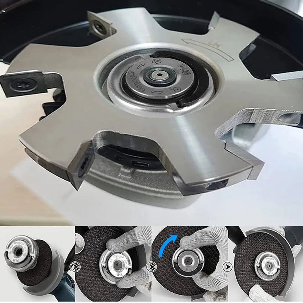 M14 Quick-Release Self-Locking Angle Grinder Flange Nuts 2-Pack