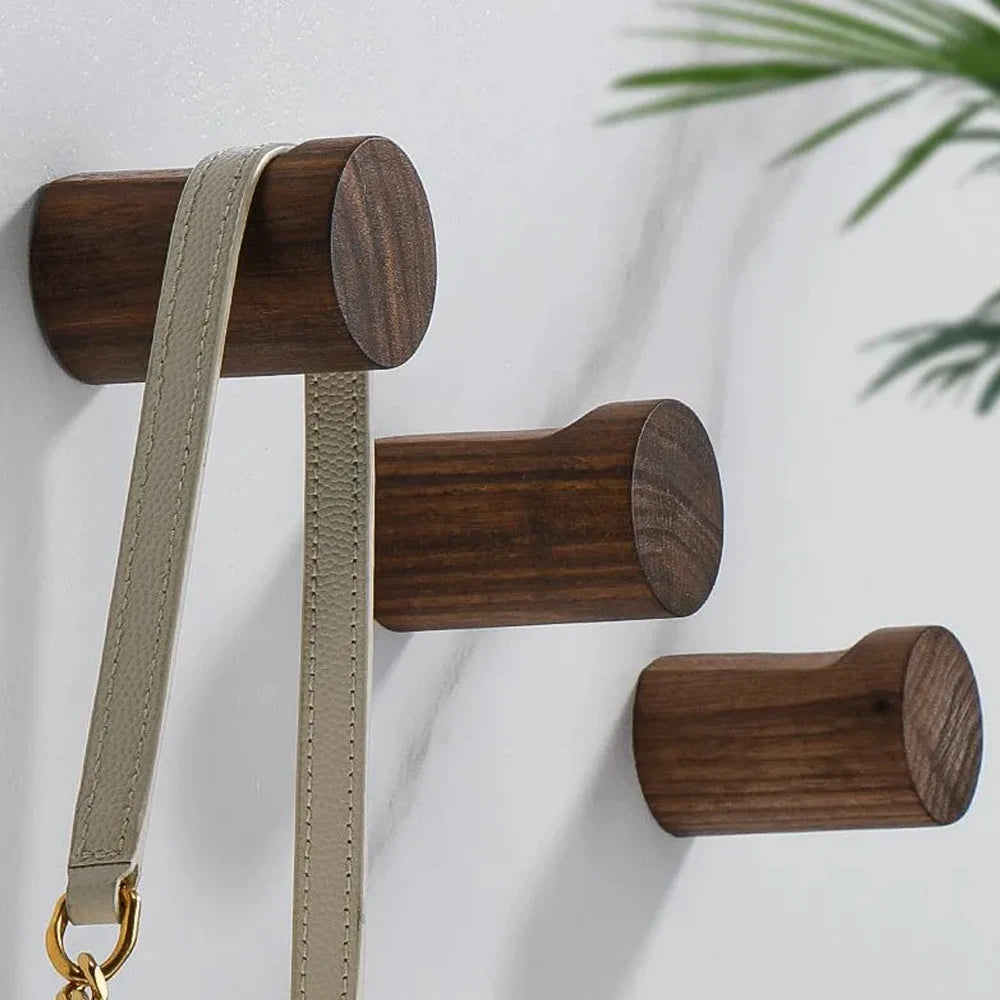 Wooden Wall Coat Hook – Natural Wood Entryway Hanger