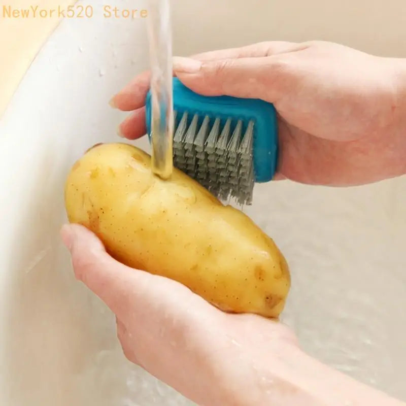 Mini Finger Vegetable & Fruit Scrub Brush – PP+TPR Bristles