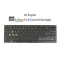 AZUBAY MSI Katana 17 A15 A17 AI Keyboard 4-Zone RGB US Layout