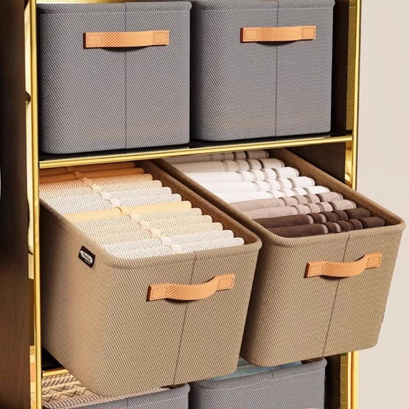 Foldable Clothes Storage Box – Stackable Wardrobe Organizer