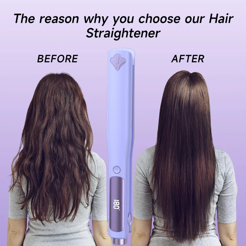 Mini Ceramic Hair Straightener | 4 Temps, 30s Fast Heating