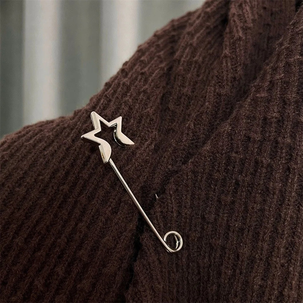 Vintage Zinc Alloy Adjustable Lapel Pin – Retro Metal Safety Pin