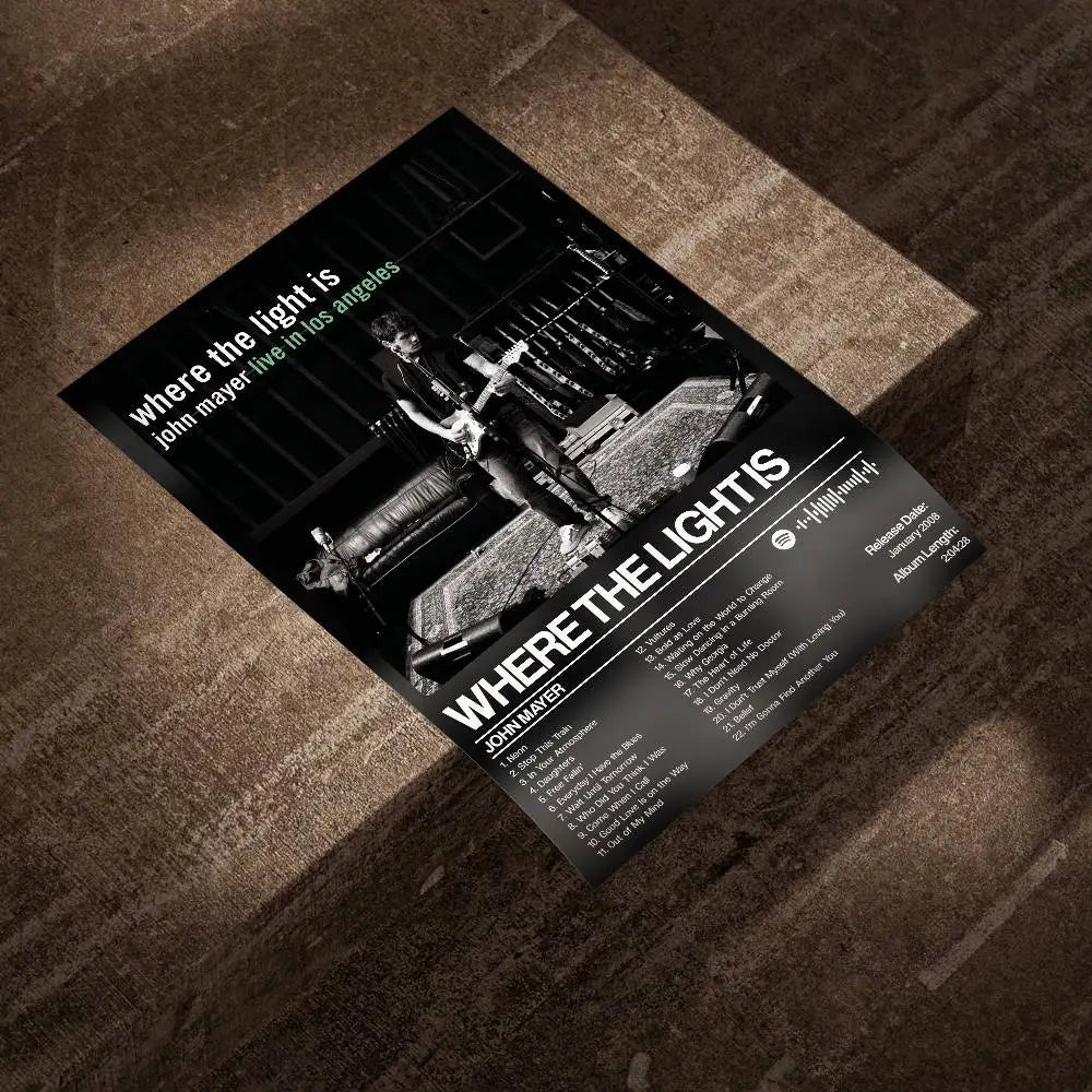 John Mayer Art Poster – Self-Adhesive Waterproof Wall Sticker