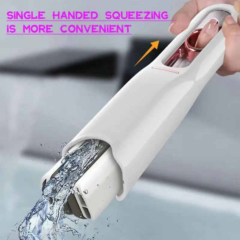 Mini Tabletop Mop – Hands-Free Squeeze Cotton Sponge Head