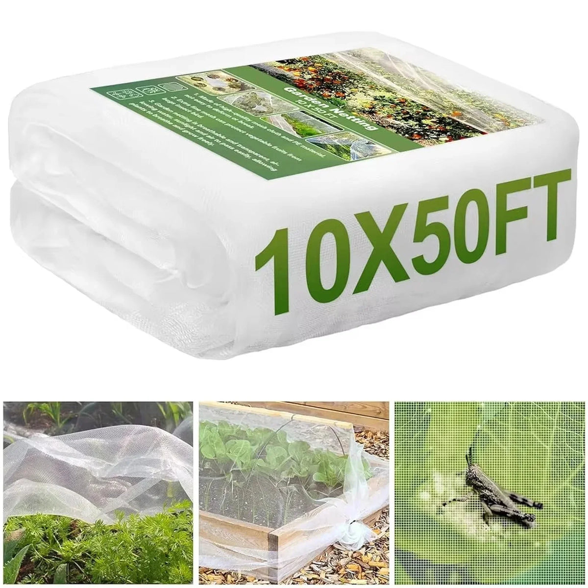 Large Fruit Tree Garden Netting Cover Zippered Drawstring Mesh