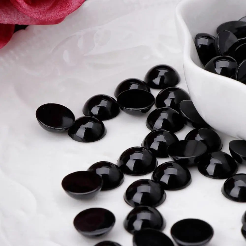 100Pcs Black Plastic Safety Eyes 3–12mm for Dolls & Puppets