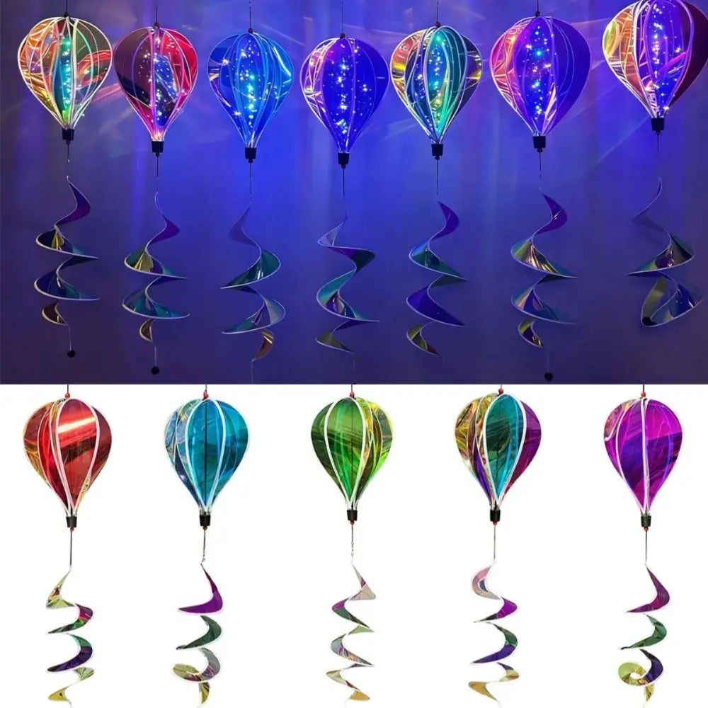 Hot Air Balloon Wind Spinner – Colorful Luminous Garden Windmill