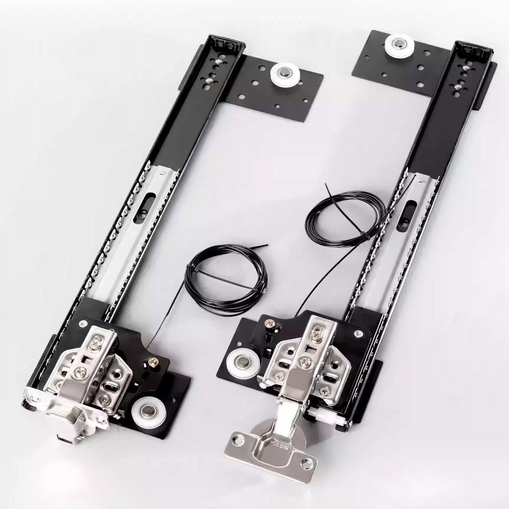 Hidden Folding Swing Door Track & Invisible Hinge Hardware Kit