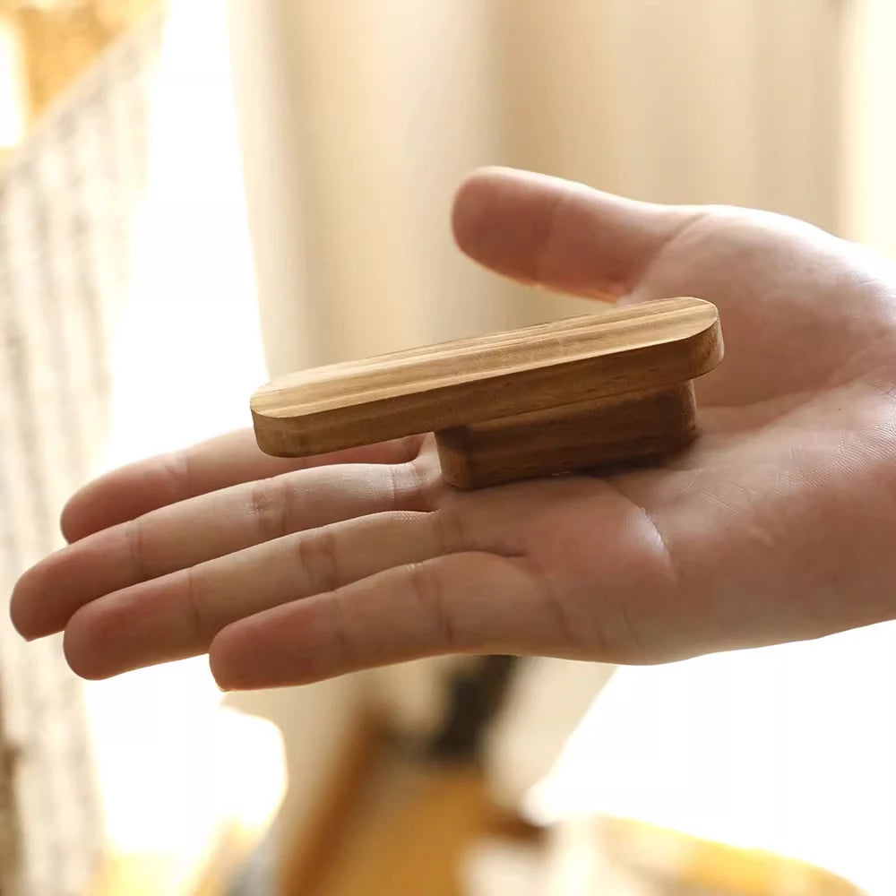 Wooden Wall Hook with Screws – Coat, Key & Hat Hanger